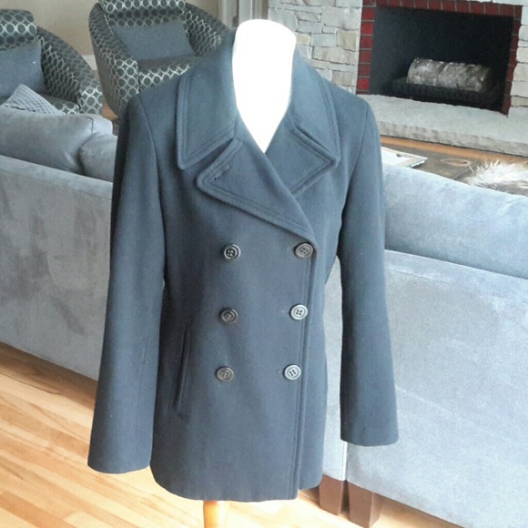 Calvin Klein Pea Coat Size 8 Wool/Cashmere - Picture 1 of 3